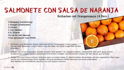 Cantina № 17 – Salmonete con salsa de naranja (Rotbarbe mit Orangensauce) © Hans Keller