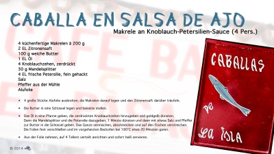 Cantina № 26 – Caballa en salsa de ajo (Makrele an Knoblauch-Petersilien-Sauce) © Hans Keller