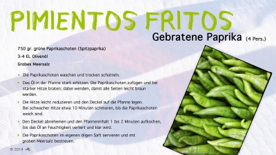 Cantina № 2 – Pimientos Fritos © Hans Keller