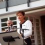 "Heidi zurück in Frankfurt" beim Sommerempfang zur Bundesfeier am 31. Juli 2014 im Residenzgarten des Schweizer Generalkonsuls in Frankfurt.