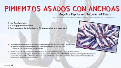 Cantina № 10 – Pimientos con anchoas (Gegrillte Paprika mit Sardellen) © Hans Keller