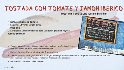 Cantina № 30 – Tostada con tomate y jamon iberico (Toast mit Tomate und Ibérico-Schinken) © Hans Keller