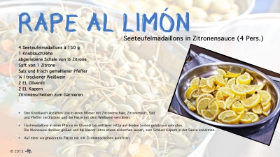 Cantina #33 | Rape al limón (Seeteufelmadaillons in Zitronensauce) © Hans Keller