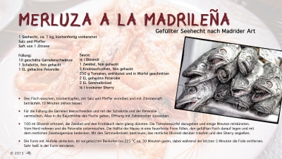 Cantina № 47 | Merluza a la Madrileña (Gefüllter Seehecht nach Madrider Art) © Hans Keller