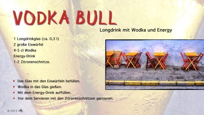 Cantina # 50 | Vodka bull (Longdrink mit Wodka und Energy-Drink) © Hans Keller