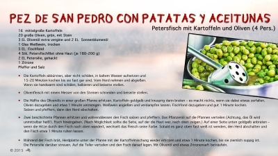 Cantina # 51 | Pez de San Pedro con Patatas y Aceitunas (Petersfisch mit Kartoffeln und Oliven) © Hans Keller