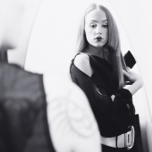 Style: "Portrait B&W"